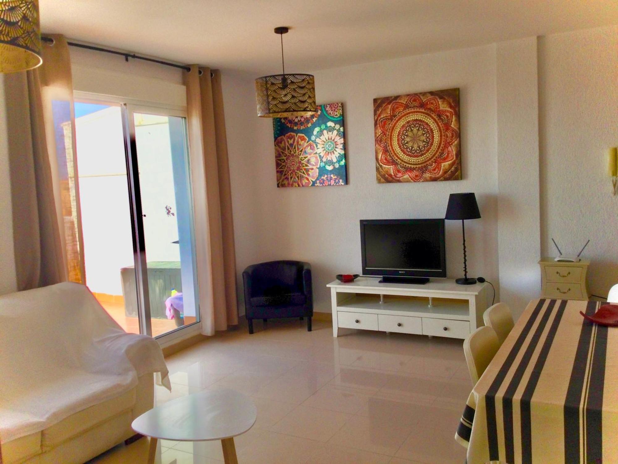 Apartamento La Perla Azul Playa - Terraza Al Sol Roquetas de Mar Habitación foto